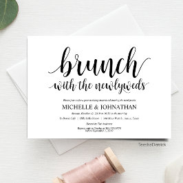 Tarjeta de invitación Rustic Post Boda Brunch