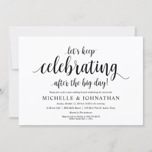 Tarjeta de invitación Rustic Post Boda Brunch