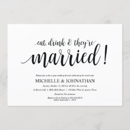 Tarjeta de invitación Rustic Post Boda Brunch