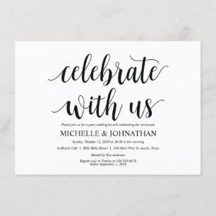 Tarjeta de invitación rústica post-boda Brunch