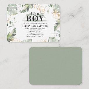 Tarjeta de invitación Safari Baby Boy Shower