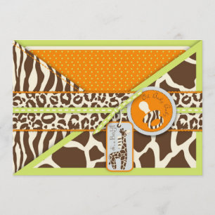 Tarjeta de invitación Safari Boy LGR 2