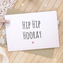 Tarjeta de Invitación simple de embarazo Hip Hip H