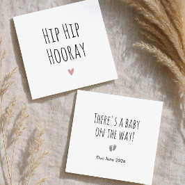 Tarjeta de Invitación simple de embarazo Hip Hip H