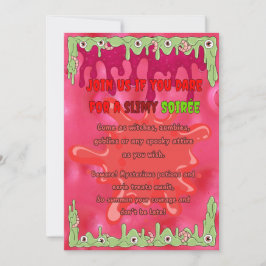 Tarjeta de invitación Slimy Halloween