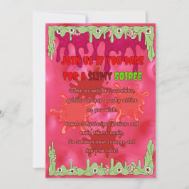 Tarjeta de invitación Slimy Halloween