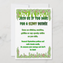 Tarjeta de invitación Slimy Halloween