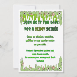 Tarjeta de invitación Slimy Halloween