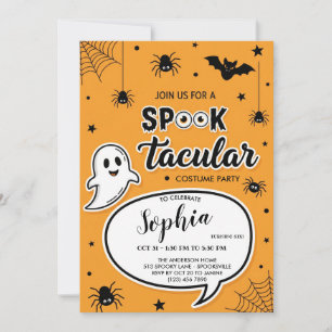 Tarjeta de invitación Spooktacular de Halloween, l