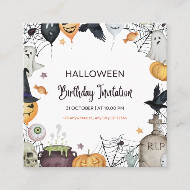Tarjeta de invitación Spooktacular Halloween (Anverso)
