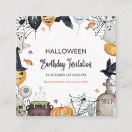 Tarjeta de invitación Spooktacular Halloween