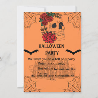 Tarjeta de invitación Spooky Halloween