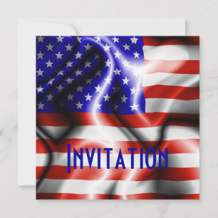 Tarjeta de invitación Stars and Stripes USA Flag