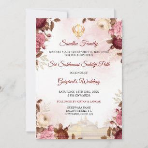 Tarjeta de invitación Sukhmani Sahib Paath, ruta A