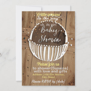 tarjeta de invitación texturizada para bebé
