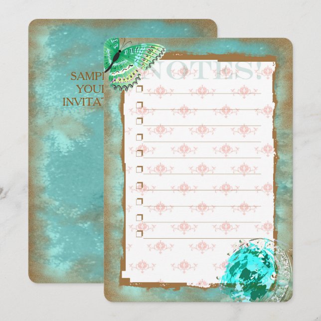 TARJETA DE INVITACIÓN TURMALINA 4 (Anverso / Reverso)