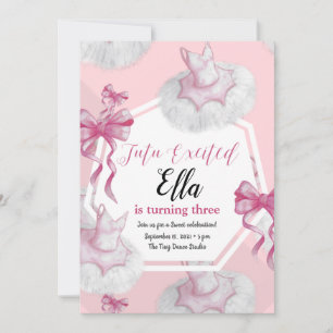 Tarjeta de invitación Tutu Sweet Birthday