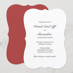 Tarjeta de invitación virtual de envío fuera de fi