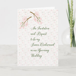 Tarjeta de invitación y solicitud para una dama de