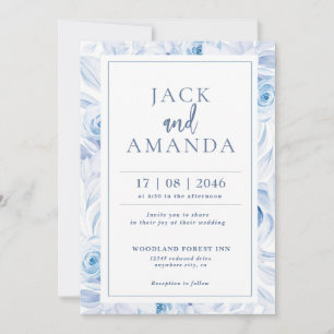 Tarjeta de invitaciones a boda floral de Moda romá