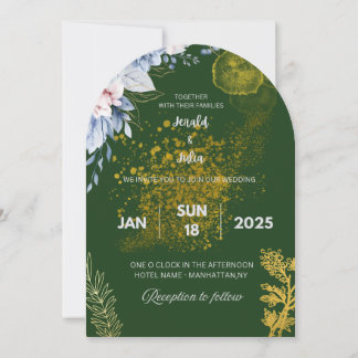 Tarjeta de invitaciones de boda
