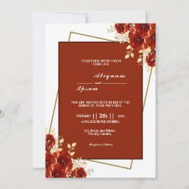 Tarjeta de invitaciones de boda Plantilla de diseñ