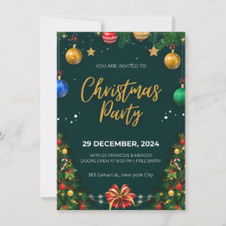 tarjeta de invitaciones de navidades