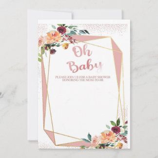 Tarjeta De Invitaciones Para Bebés Y Chica