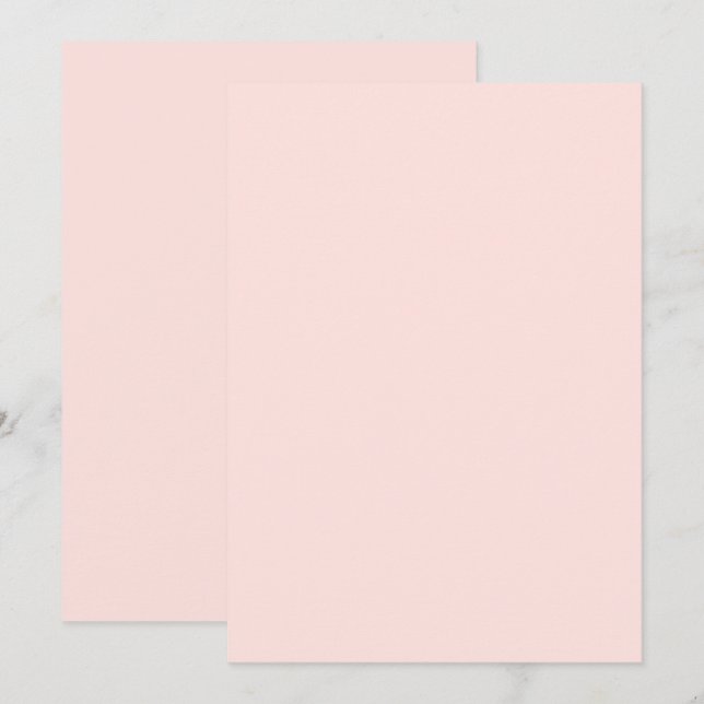 Tarjeta de invitaciones plana de color sólido Rosa (Anverso / Reverso)