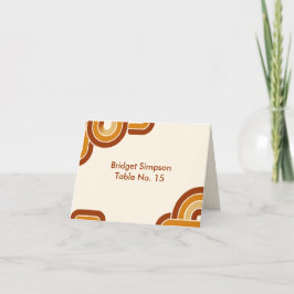 tarjeta de invitado Boda ivory Bold Retro 1970