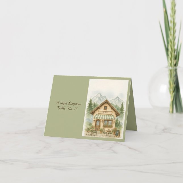 Tarjeta de invitado de boda Monograma Monograma de (Anverso)