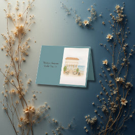 tarjeta de invitado de boda oceánico mediterráneo 