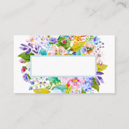 Tarjeta de invitado de Boda romántico floral azul