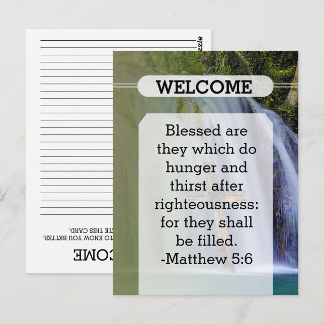 Tarjeta de invitado de iglesia (Anverso / Reverso)