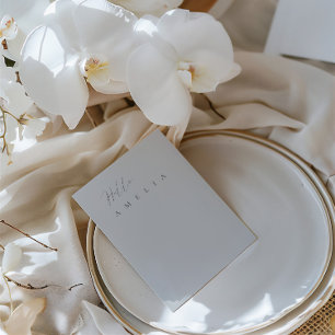 Tarjeta de invitado de mesa de pizarra azul en bla