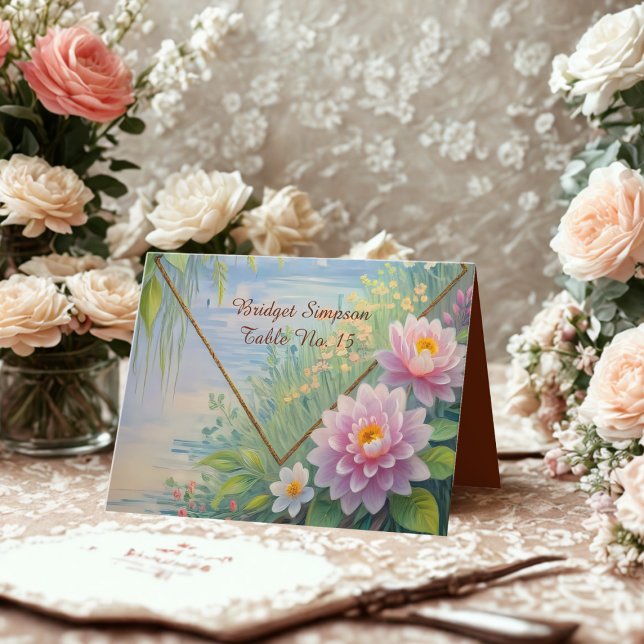 Tarjeta de invitado Dreamy Lakeside Garden Wedding (Subido por el creador)