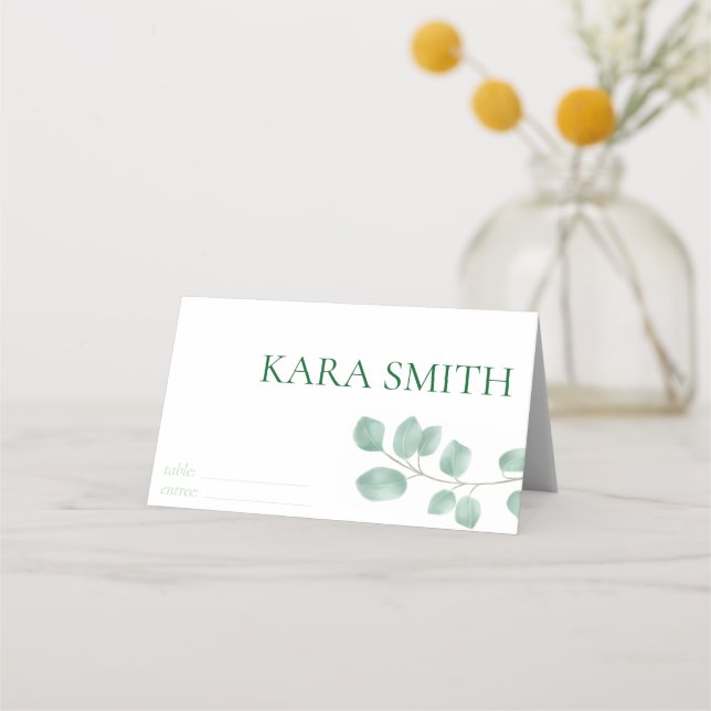 Tarjeta de invitado Eucalyptus Modern Boda (Anverso)
