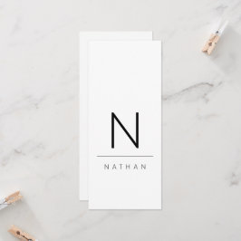 Tarjeta de invitado moderna de Boda blanco y negro