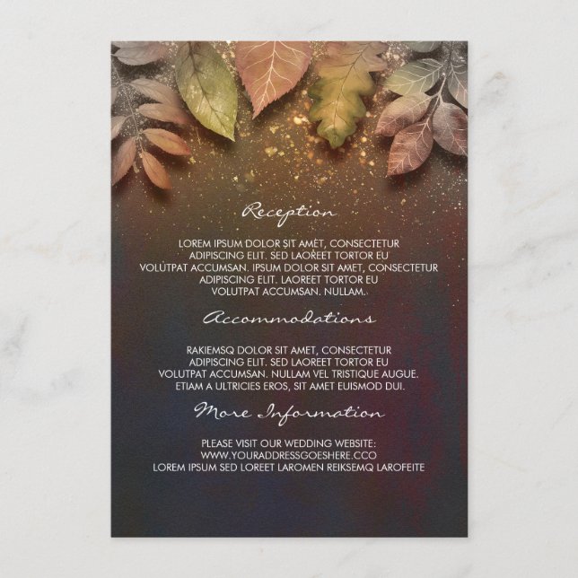 Tarjeta de invitado para información sobre Bodas d (Anverso)