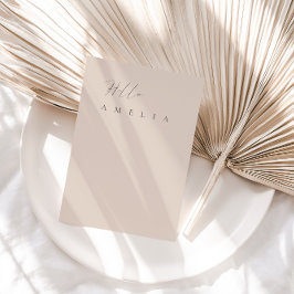 Tarjeta de invitado Rubor Pink Blank Table