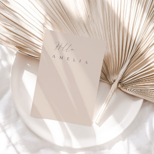 Tarjeta de invitado Rubor Pink Blank Table