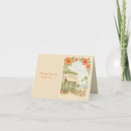 Tarjeta de invitado Tropical Hawaii Destination We