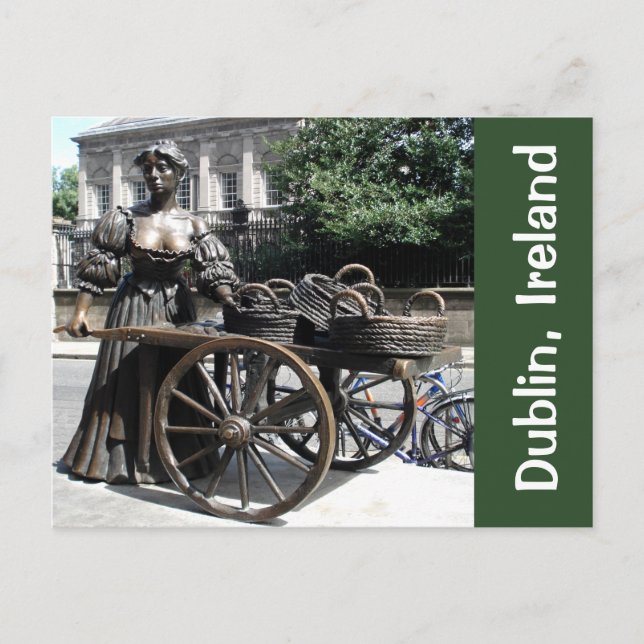 Tarjeta de Irlanda de la estatua de Molly Malone y (Anverso)