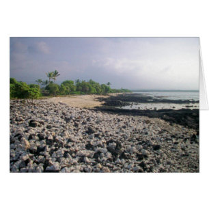 Tarjeta de Isla Grande Punalu Black Sand Beach Haw