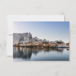 Tarjeta de islas Lofoten de Noruega