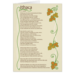 Tarjeta de Ithaca - esconda dentro