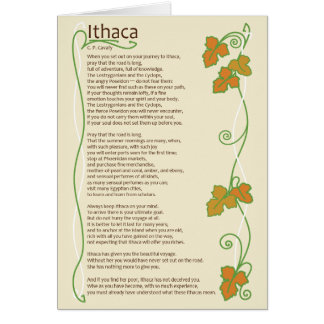 Tarjeta de Ithaca - esconda dentro