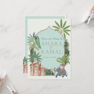 Tarjeta de Itinerario de Boda