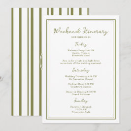 Tarjeta de Itinerario de Fin de Semana de Boda Ver