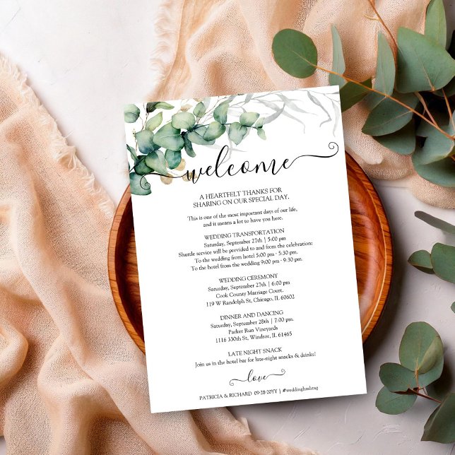 Tarjeta de Itinerario para Fin de Semana de Boda c (Subido por el creador)